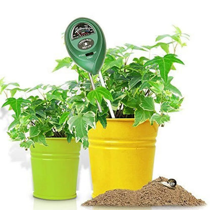 3-in-1 Soil Moisture, Sunlight, and pH Meter - Garden Plant and Flower Moisture Sunlight Tester