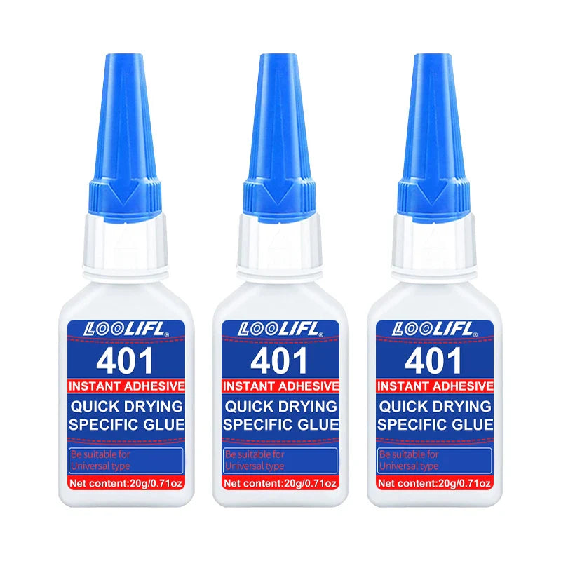 Upgraded 401 Super Cyanoacrylate Glue – Instant 5-Second Drying, Waterproof & Versatile Strong Adhesive