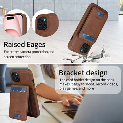 BETOPNICE 2-in-1 Magnetic Leather Wallet Case – Detachable Card Holder for iPhone 11 to 16 Pro Max & 16 Plus