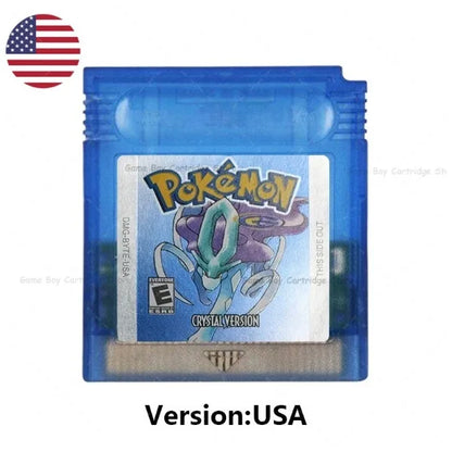GBC Pokémon Game Cartridge Bundle – Red, Blue, Crystal, Gold, Silver, Yellow & Green, Multi-Language