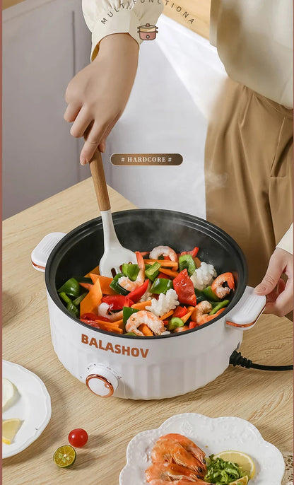 Electric Multi-Cooker Hot Pot – Double Layer Soup & Frying Cooker for Dormitory/Home with EU/US Plug
