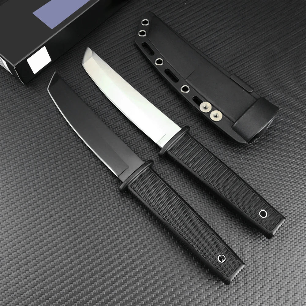 CS KOBUN Tactical Fixed Blade Knife – 8Cr13Mov Tanto Blade for Outdoor, Survival, Hunting & Self-Defense
