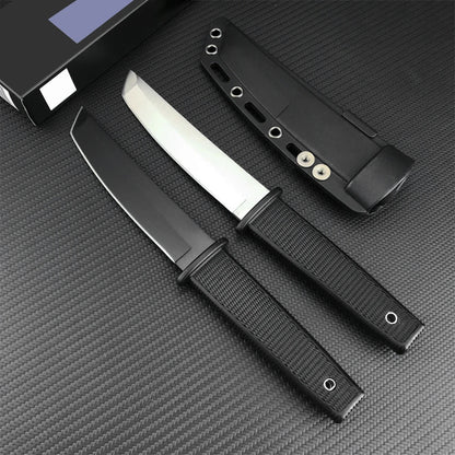 CS KOBUN Tactical Fixed Blade Knife – 8Cr13Mov Tanto Blade for Outdoor, Survival, Hunting & Self-Defense