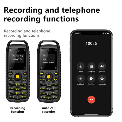 SERVO B25 Super Mini Mobile Phone – Dual SIM, Magic Voice, Bluetooth, Blacklist, Alarm Clock, 2G Feature Cellphone