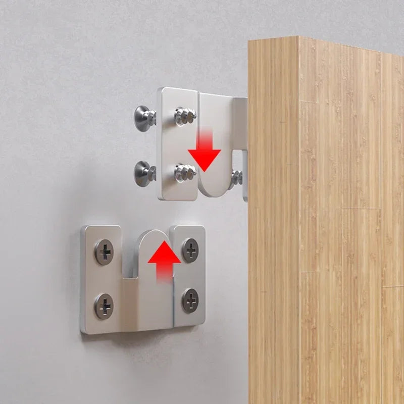 1-10 Set Stainless Steel Picture Frame Hooks | Wall Hanger Flush Mount Hanging Bracket Connector for Furniture