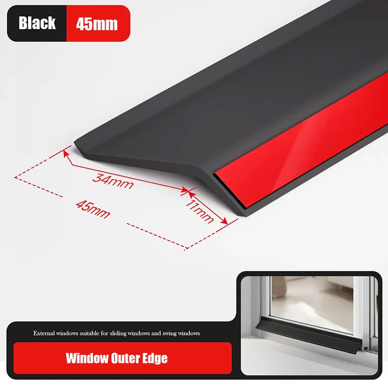 Aluminum Alloy Window Water Blocking Bar – Rain Flashing Board & Waterproof Sealing Strip for Home Windows