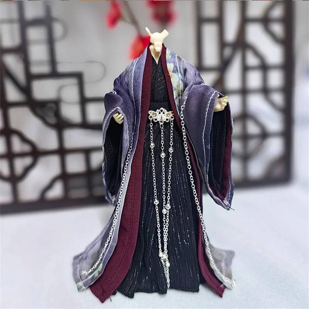 1/6 Scale Classic Ancient Style Immortal Hero Doll Outfit – Elegant Traditional Scholar Hanfu for 12-Inch Male Action Figures