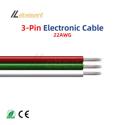 5/10 Meter 22 AWG Electronic Cable Extension Wire – 2Pin, 3Pin, 4Pin, 5Pin, 6Pin for 5050 3528 RGBW RGB CCT LED Strip Lights