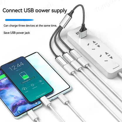 Multi USB Hub 4-Port Type C Extension - Fast Data Transmission USB Splitter and OTG Adapter for Computers, Xiaomi, MacBook Pro, MacBook Air