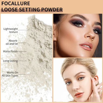Banana-Shaped Loose Powder – Pore-Reducing, Long-Lasting Matte Finish Natural Face Makeup Powder