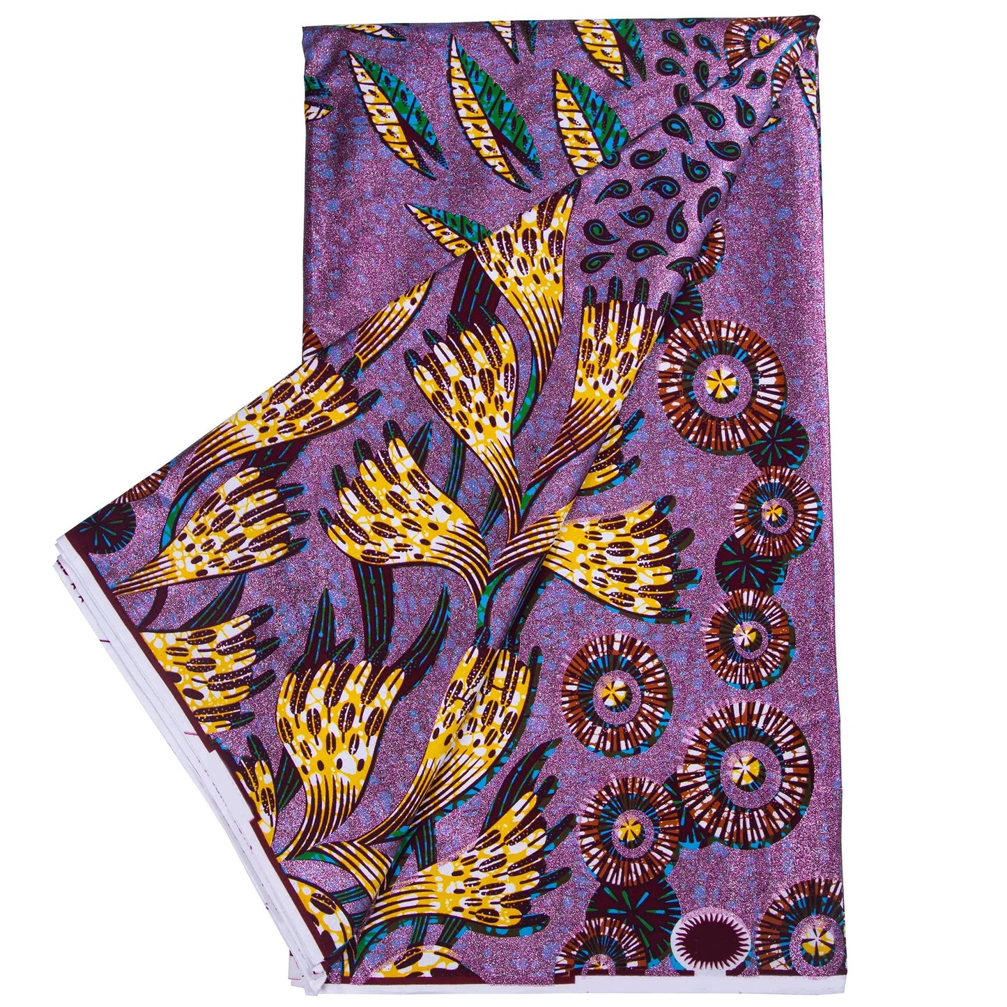 100% Cotton African Ankara Wax Fabric - 6 Yards Party Dress Sewing & Craft Print