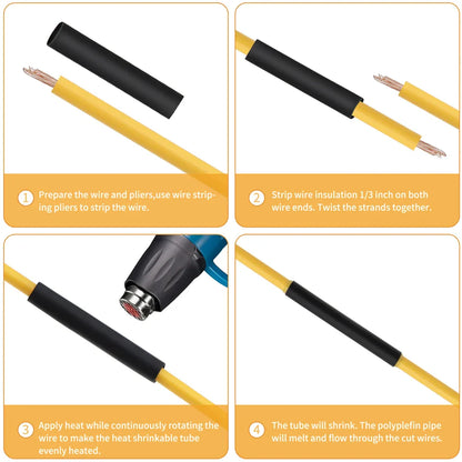 560PCS Heat-Shrink Tubing Kit - Thermoresistant Electrical Insulation for Wire & Cable Connection