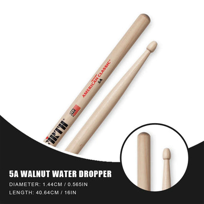 2PCS 5A/7A American Hickory Drumsticks – Jazz Mallets for Acoustic & Electronic Drums, Percussion Drum Sticks