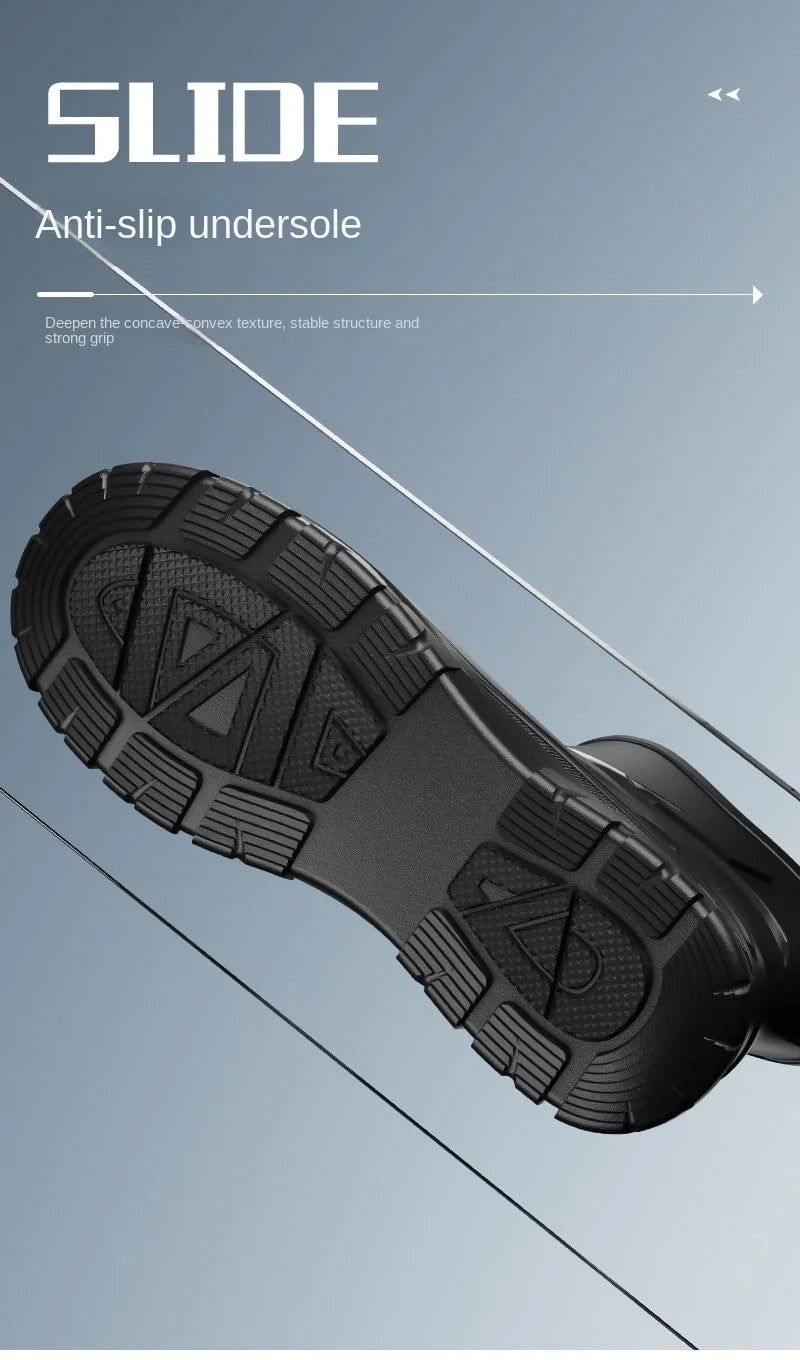 2024 Men's Waterproof Water Boots — Non-Slip Rubber Work Shoes for Outdoor Rain, Camping & Fishing