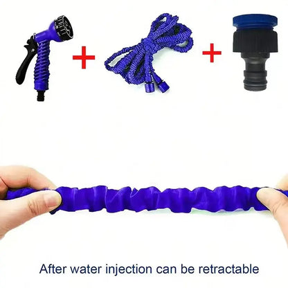 25FT–200FT Expandable Garden Hose – Lightweight Durable Watering Tool with 7-Function Spray Gun