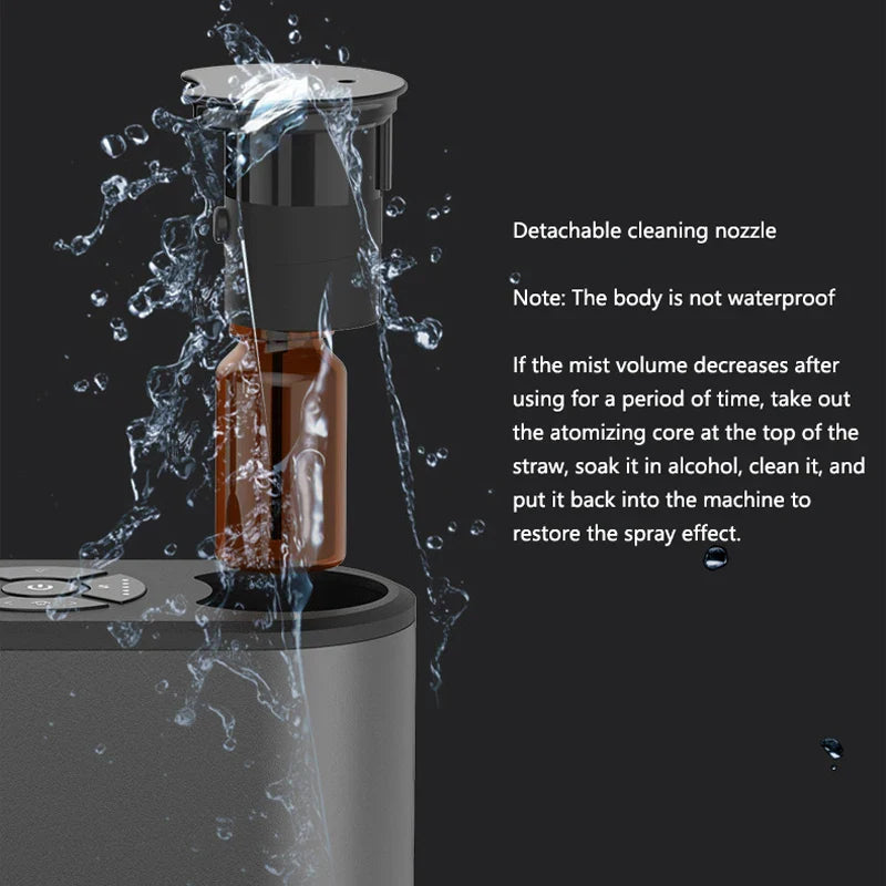Waterless Aroma Diffuser – USB Aluminum Essential Oil Nebulizer, Aromatherapy Humidifier for Home & Hotel Use