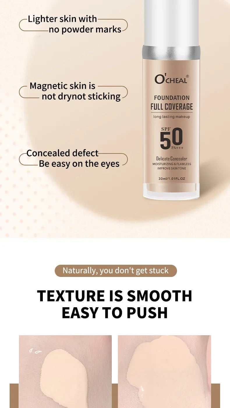 Color Changing Liquid Foundation – Concealer, Face Primer, Long-Lasting Moisturizing BB Cream Base Makeup for Women