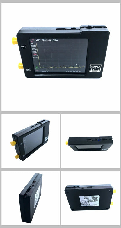 Original Hugen TinySA Spectrum Analyzer – 2.8-Inch Display, 100kHz to 960MHz, Handheld with ESD Protection