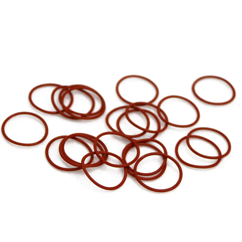 VMQ Red Silicone O-Ring Seal – Food Grade Waterproof Gasket Washer, 5–80mm OD, Insulated Sealing Ring