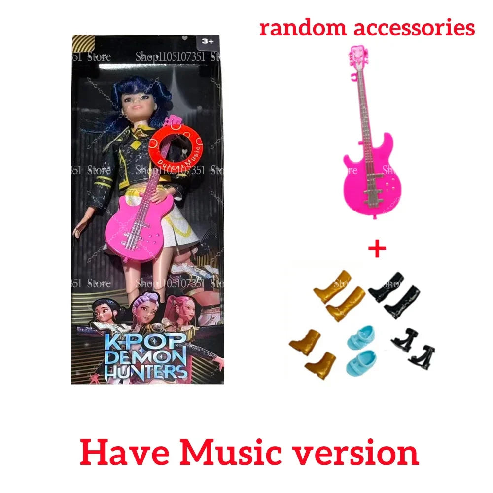 K-Pop Demon Hunters Humanoid Dolls — Mira, Rumi & Zoey (Music & No-Music) | Articulated Christmas Gift Box