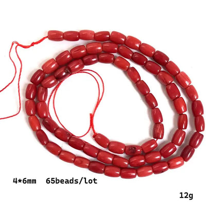 Natural Cylindrical Coral Beads – Irregular Loose Jewelry Making Beads for DIY Bracelets, Necklaces & Charm Accessories