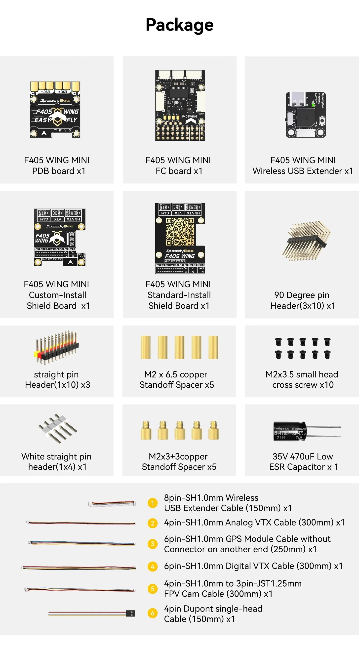 SpeedyBee F405 WING MINI — Fixed Wing Flight Controller 2-6S LiPo for RC Airplane Drone