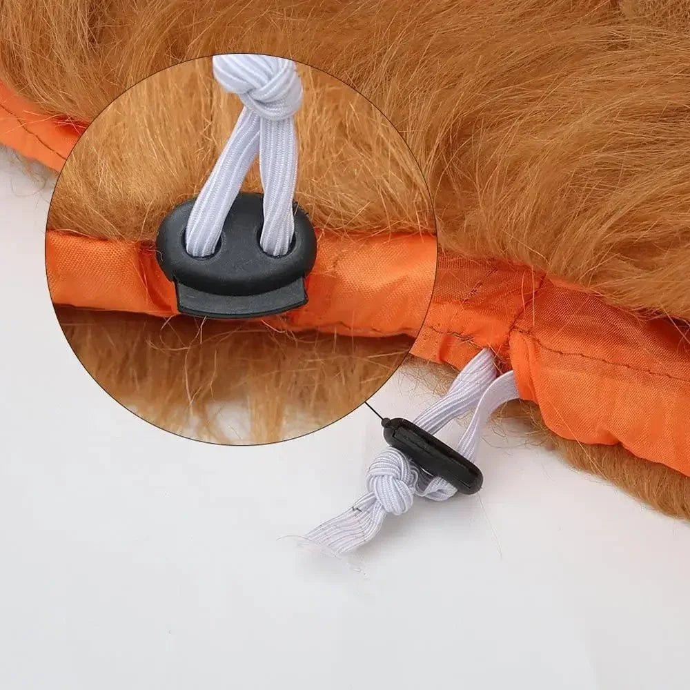 Pet Lion Mane Wig - Funny Halloween Cosplay Costume for Dogs
