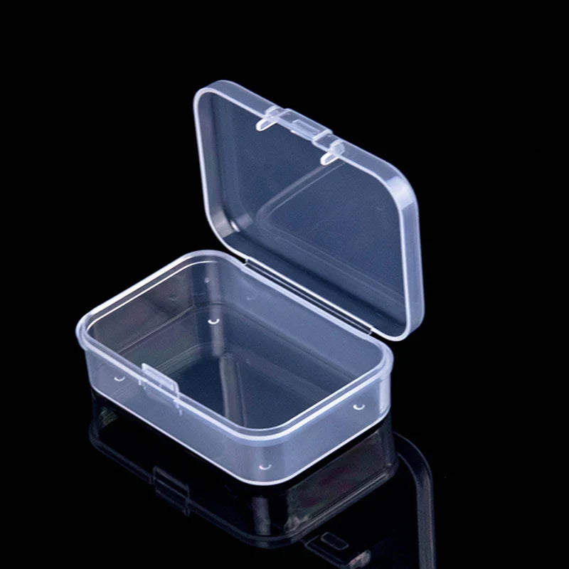 Mini Rectangular Plastic Storage Box – Translucent, Dustproof Jewelry & Small Item Container