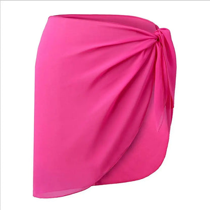 Summer Chiffon Sarong Skirt – Women’s Sheer Short Swimsuit Cover Up Beach Bikini Wrap Scarf