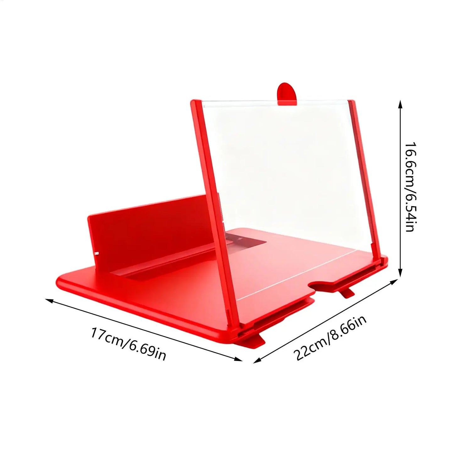 3D HD Phone Screen Magnifier – Tabletop Cell Phone Enlarger for Video Watching, Movie Night, Home & Travel