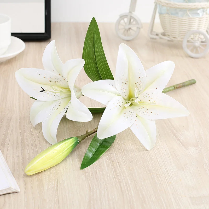 Artificial Silk Lily Bouquet – Creative Fake Flower Arrangement for Living Room, Sweetheart Decoration for Friends