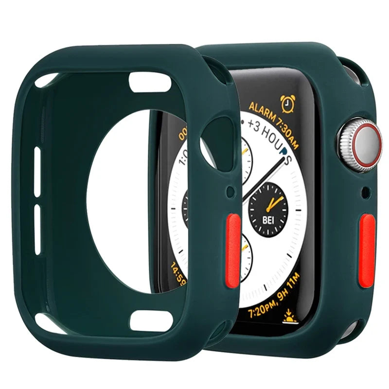 Silicone Protective Case for Apple Watch Series & Ultra - Shockproof Cover for 38mm–49mm Models