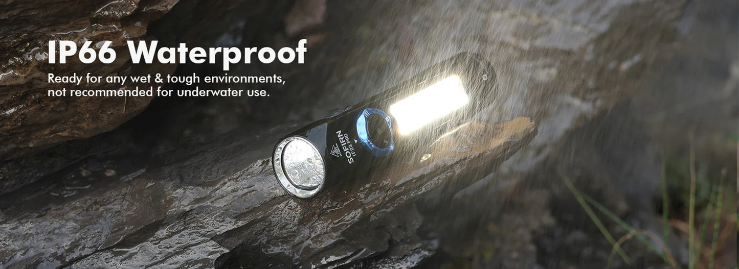 Sofirn IF23 PRO RGB Flashlight – 5000 Lumen XHP70B LED, 21700 USB-C Rechargeable Torch with Magnetic Base