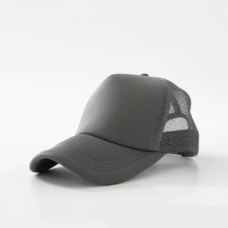 Custom Logo Trucker Hat - Adjustable Polyester Mesh Baseball Cap for Men & Women