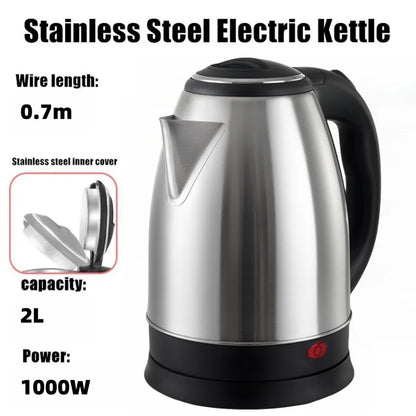 2L Stainless Steel Electric Kettle | 1500W Smart Whistle Kettle for Tea & Coffee