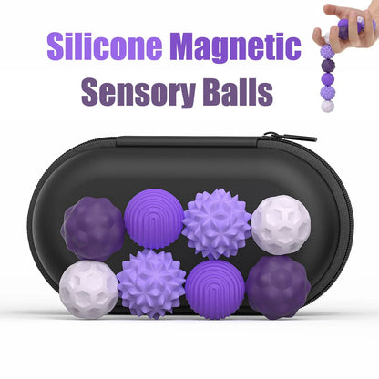 Silicone Magnetic Sensory Fidget Balls – Calming Stress Relief Toy for Kids & Adults   3/3
