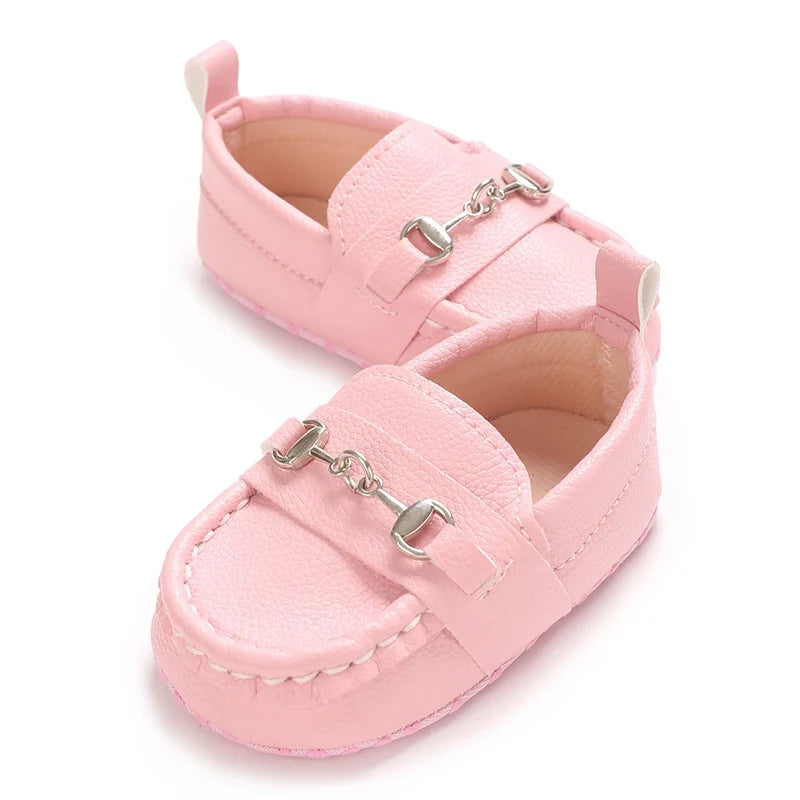 Baby Girls’ Pink Walking Shoes - Comfortable First Shoes for 0–12 Months, Spring & Autumn Footwear
