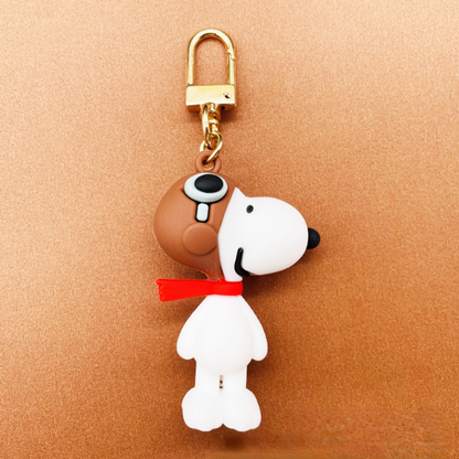 Snoopy Silicone Keychain – Cute Doll Key Charm for Car, Backpack & Gifts