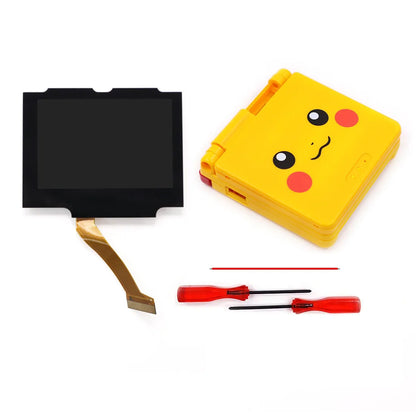 Laminated V5 IPS GBA SP Backlight LCD Replacement Mod Kit – Backlit Screen for Game Boy Advance SP, No Shell Cutting Needed
