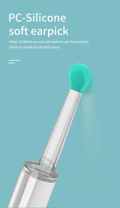 Smart Visual Ear Cleaner 1296P with Camera – USB-C Rechargeable Ear Wax Removal Tool, WiFi, 6 LED Lights
