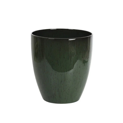 Compact Ceramic Plant Pot with Drainage Tray - Breathable Earthenware Planter for Patio & Home Plants