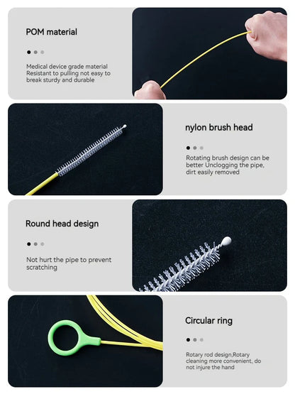 2.3m Car Sewer Unclogger Brush - Long Hose Sunroof Drain Hole Cleaner | Auto Pipe Tool Accessory