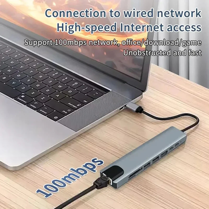 USB-C Hub Thunderbolt 3 Docking Station Splitter – Laptop Adapter for MacBook Air M1 & iPad Pro