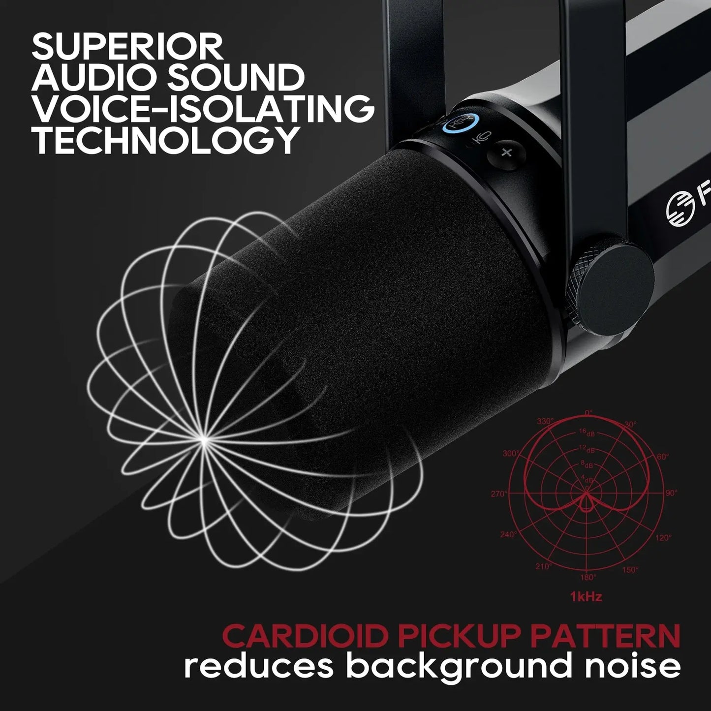 FDUCE SL40X/SL40 Dynamic Microphone — Metal Headset with Sound Insulation, Ideal for Podcasts, Live Broadcast & Gaming