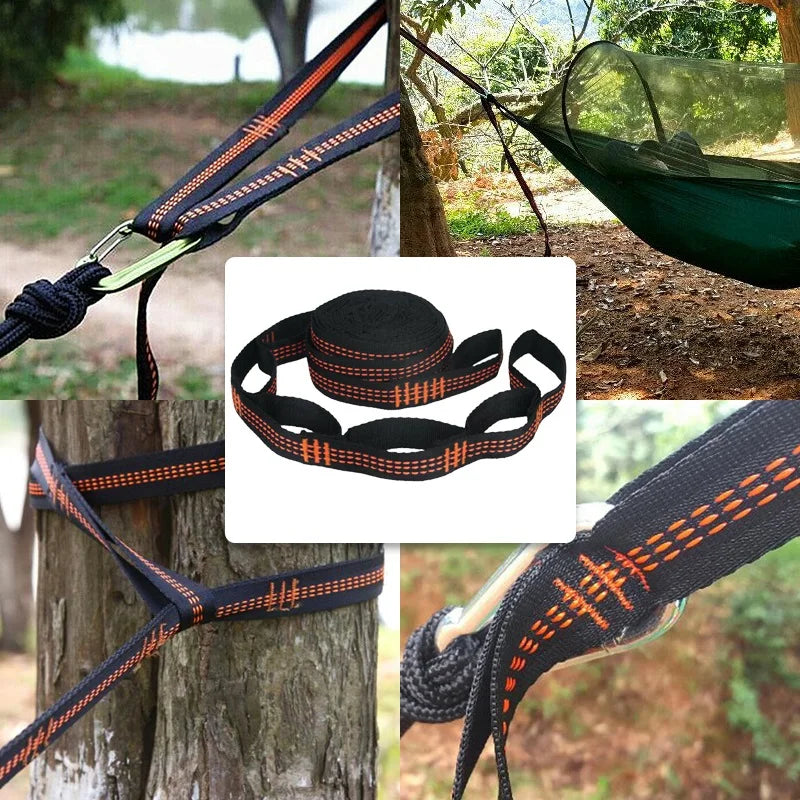 Secure Your Hammock with 2/4Pcs Special Reinforced Polyester Straps: High Load-Bearing Barbed Design for Outdoor Camping