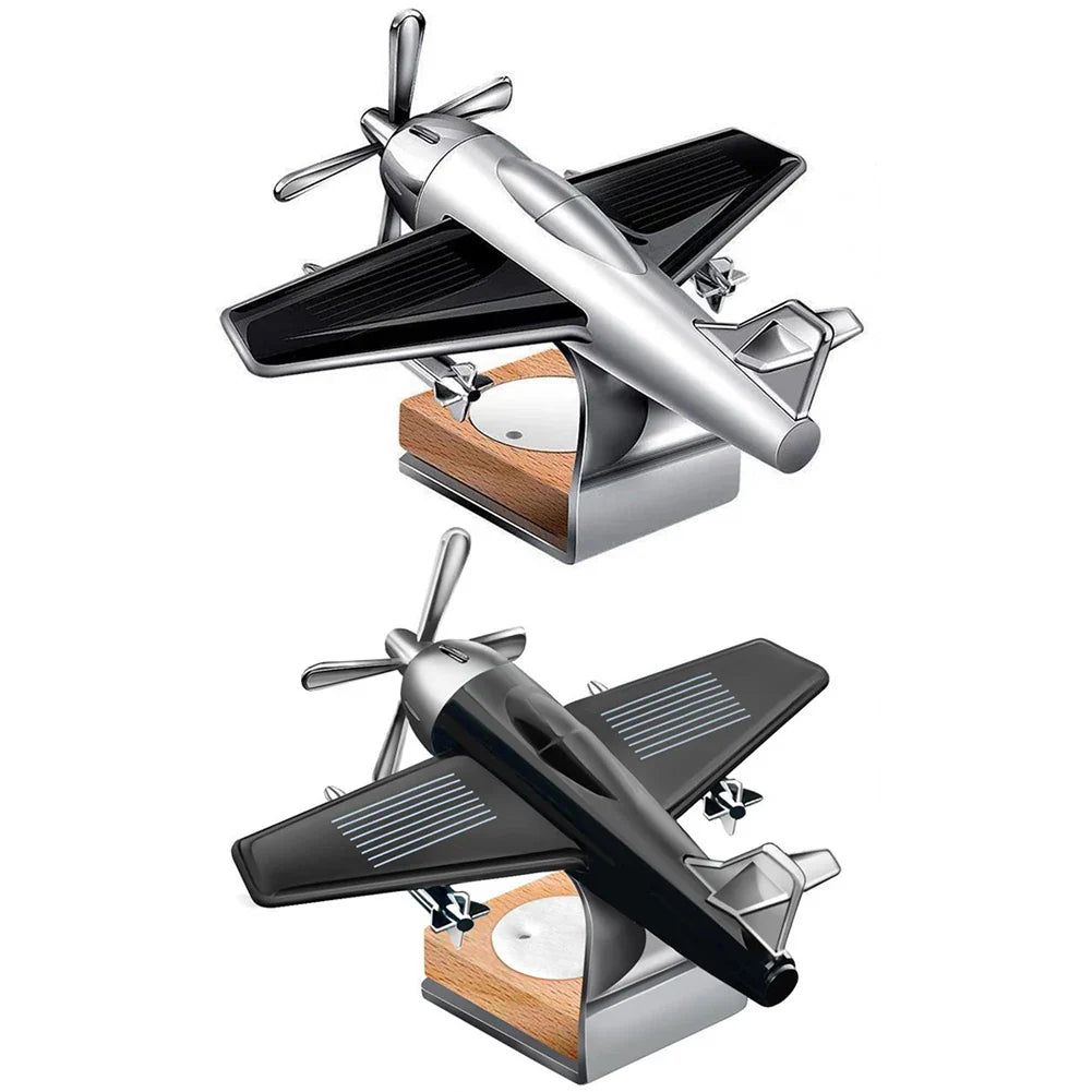 Car Interior Solar Airplane Model – Center Console Decoration & Air Freshener Accessory