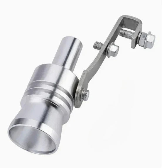 Universal Aluminum Turbo Whistle Exhaust Sound Booster – Muffler Pipe Sound Simulator with Mount Bracket for All Vehicles