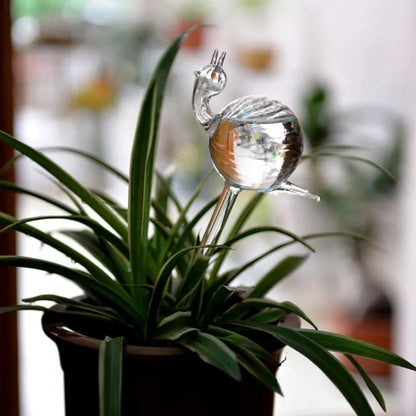 Decorative Glass Bird Watering Cans - 8 Styles Self-Watering Houseplant & Flower Glass Watering Device