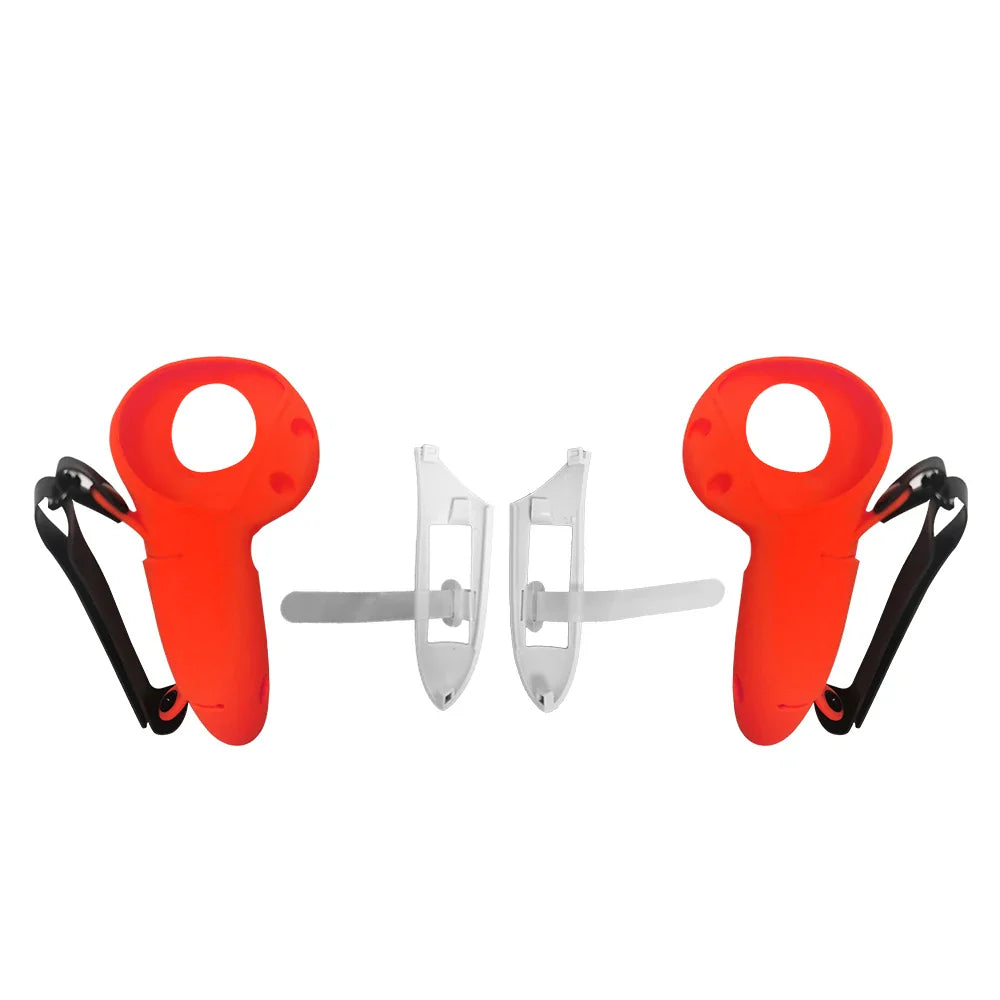 Silicone Protective Controller Case Cover for Meta Quest 3/3S – Battery Replacement Opening & Knuckle Strap, VR Accessory