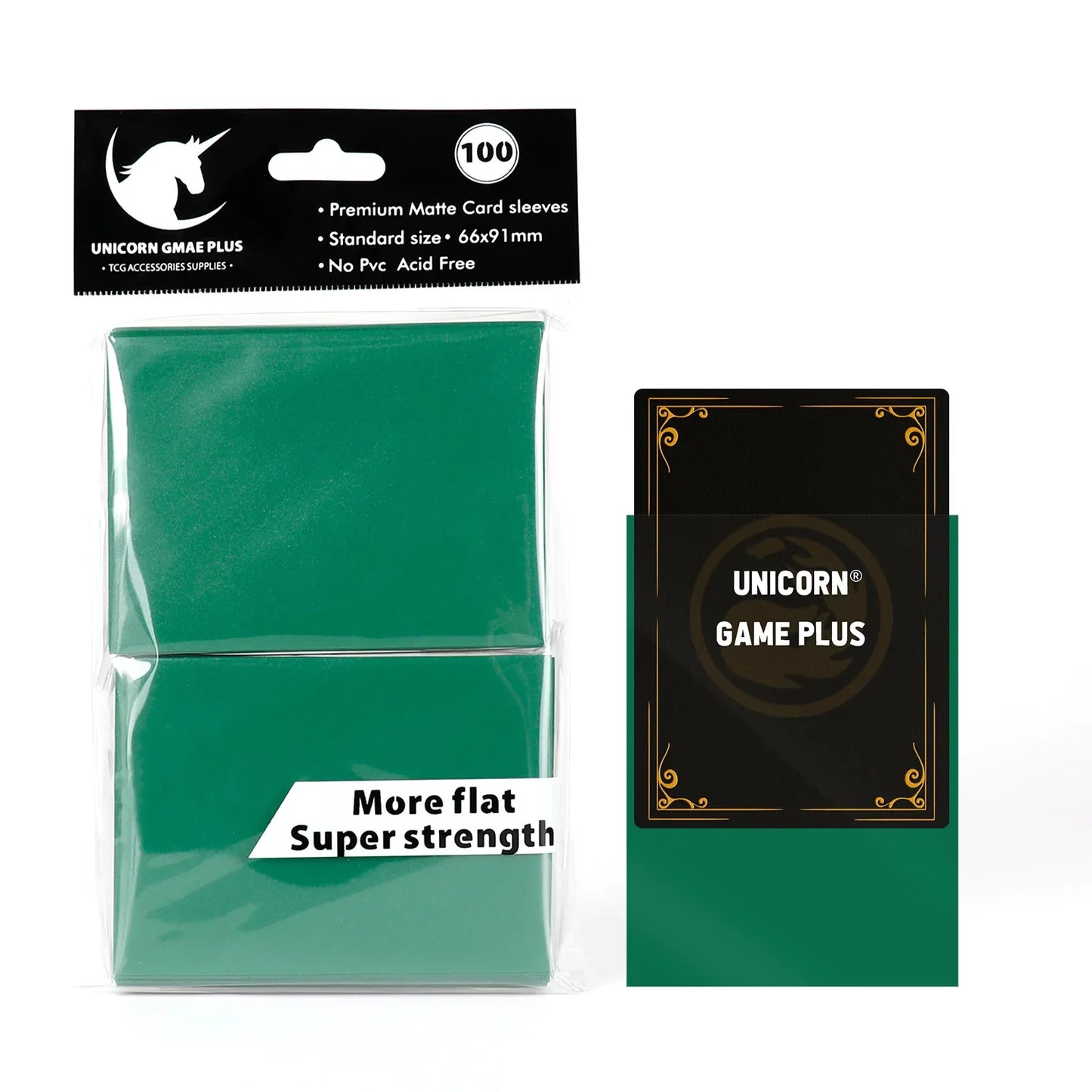 100PCS Matte Trading Card Sleeves – 66x91mm Standard Size Protectors for TCG, Tarot & Board Games, Durable Card Shield Covers